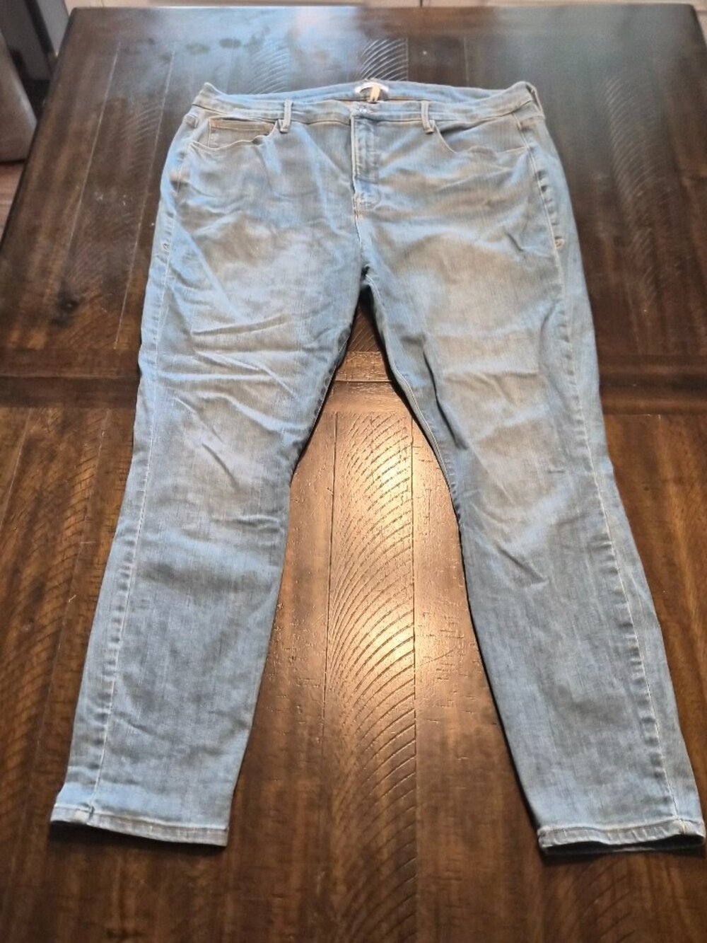 Good American Good Legs Skinny Crop Jeans Size 18 Blue Denim Stretch G824